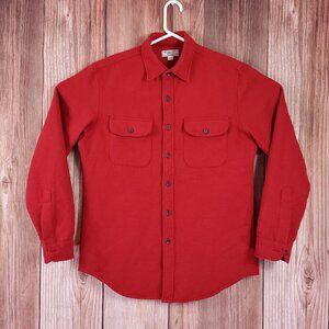 Men's Red Casual Button-Down Shirt